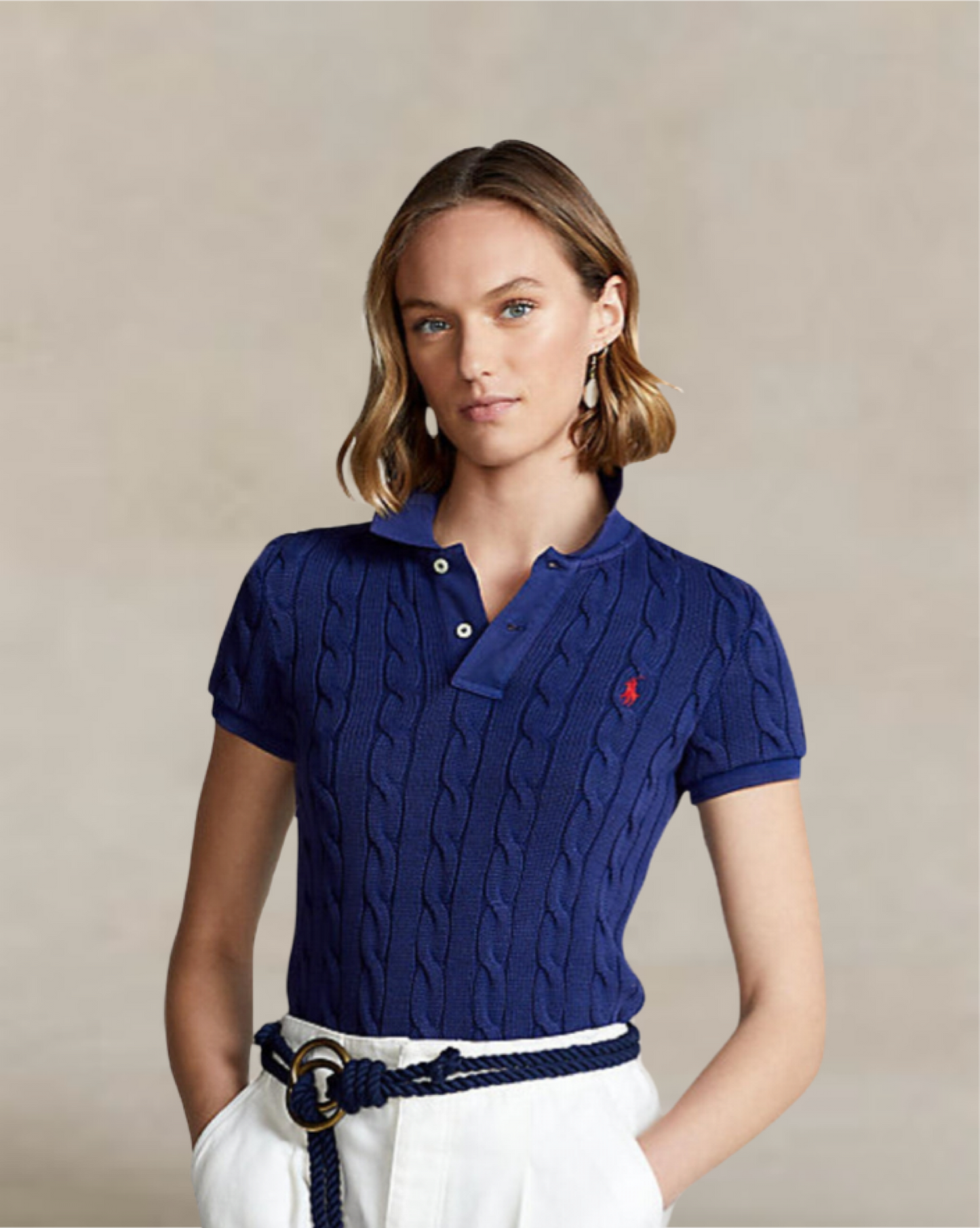 Cable-Knit Polo Shirt
Polo Ralph Lauren